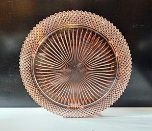 Vintage Pink Depression Miss America Pattern Glass Plate