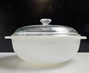 Vintage Pyrex White Milk Glass Casserole Dish