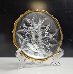 Vintage Bubble Pattern Glass Candy Dish Bowl