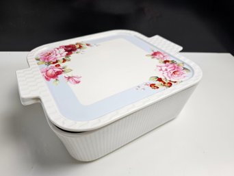 Vintage Grace's Pantry Lidded Casserole Floral Dish