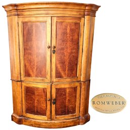 Romweber Bow Front Burl Armoire Or Entertainment Center