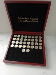 Gold-and-Silver - Highlighted U.S. State Quarters Collection Box Set #64