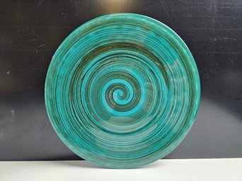 Beautiful Melamine Green Swirl Plate