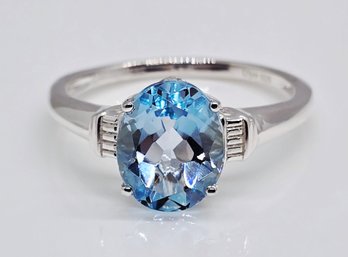 Sky Blue Topaz Ring In Sterling Silver