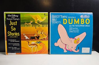 Walt Disney's Dumbo & Rudy Kipling's Just So Stories Vol II Vinyl Record Lot