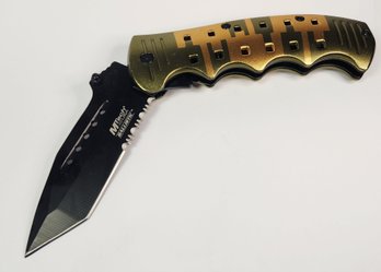 MTec USA Camouflage Large Survival Pocket Knife