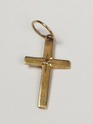 14k Yellow Gold  Small Cross Charm / Pendant