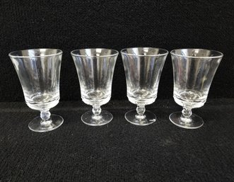 Fostoria Century Clear Pressed Glass Water/ice Tea Goblets - 4 Glasses Included