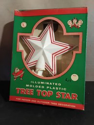Illuminated Plastic Tree Top Star Decoration