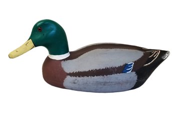 Vintage Hand Carved Wooden  Mallard Duck Decoy Collectible Figurine