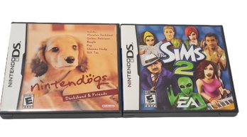 2005 Nintendo DS Video Games: Nintendogs: Dachshund & Friends And The Sims 2 Video Games W/cases & Booklets