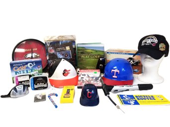 Great Assortment Of Sports Lover's  Accessories & Memorabilia Lot