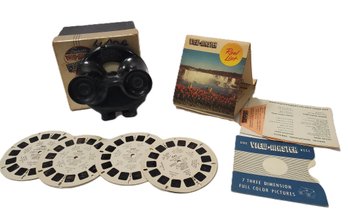 RARE Vintage Sawyer's View-Master Black Bakelite Model B Viewer W/original Box, Instructions & Five Reel