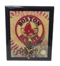 2000 Photo File Collectible MLB Boston Red Sox Battery Operated Wall Clock - Works!