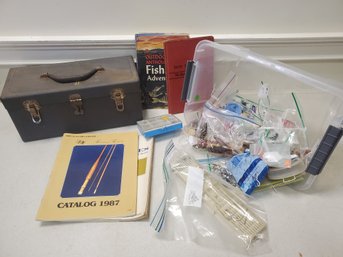 Fishing Accessories Lot - Tacklebox, Lures, Hooks, Flies Lures, Books, Bobbers & Much More!