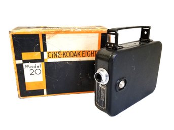 Vintage 1930s Cine-kodak Eight Model 20 8mm Movie Camera With Original Box