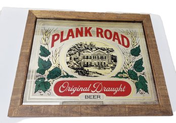 Vintage Miller Brewing Co Plank Road Original Drought Beer Mancave Bar Wall Mirror
