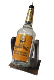 Vintage Old Grand-Dad One-gallon Whiskey Bottle Housed In A Swing-top Wooden Display Cradle