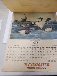 Vintage 1971 Winchester Arms And Ammunition Advertising Calendar - Artwork By Ferrara -Full Year(Lot B)