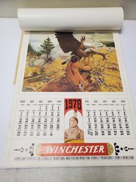 1978 Winchester Arms & Ammunition Multilingual Wall Calendar Artwork By Ferrara