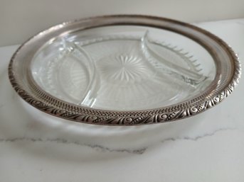 Sterling Silver & Crystal Platter #1