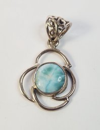 Sterling Silver Larimar Stone Pendant