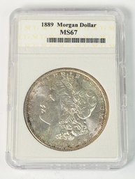 1889 Morgan Silver Dollar In SCG Graded  Slab  MS67