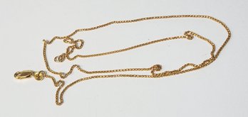 Vintage Delicate 14k Yellow Gold Wheat Chain Link Necklace