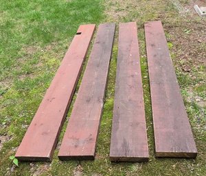 Rustic Red Lumber Planks