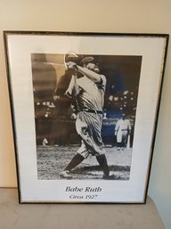 Framed Reprint Photo Of Babe Ruth Circa 1927