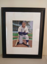 Mickey Mantle New York Yankees Framed Art Print By Burt Silverman