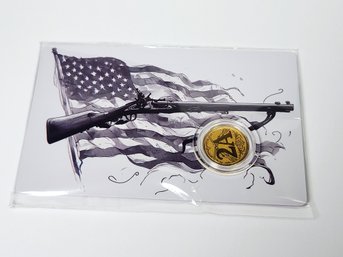 1/1000th Oz .9999  Gold Coin In 2nd Amendment  Card Numbered Limited Edition