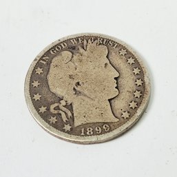 1899  Barber Silver U.S. Half Dollar (127 Years Old)