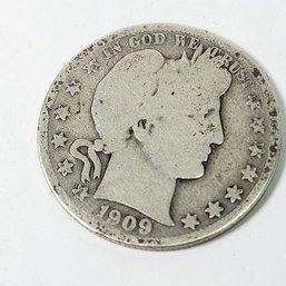 1909 Barber SiLVER Half Dollar