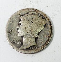 1924-D  Silver Mercury Dime  TOUGH DATE