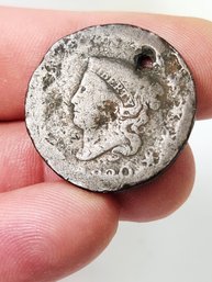 18 ? 0  Large  Cent U.S. Coin With Hole