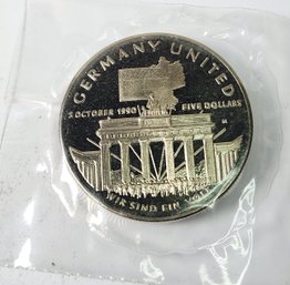 1990 Marshall Islands Germany United $5 Commemorative Coin