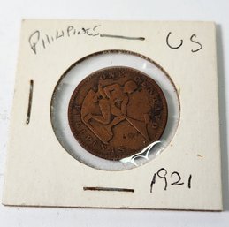1921 U.S. Administration Philippines One Centavo Coin