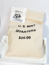 2008-D Arizona State Quarters   U.S. Mint Sealed Bag Of 100 UNC Quarters $25 Dollars Face