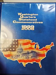 Washington Statehood Quarters  1999-2008 Complete 50 Coins Collector Binder Album