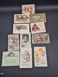 Lot Of 10 Antique Original Christmas Related Post Cards 1910-1920s