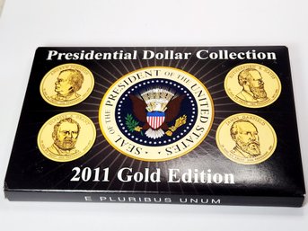 2011 P & D Andrew Johnson Presidential Gold Edition UNC Gold  Plated Set $1 Dollar 2 Coins