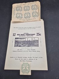 New Haven Tercentenary Advertisement Plus Stamps 1938