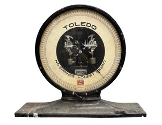 Commanding Mid-century Industrial Vintage Toledo 1,600 Lb Scale (Bronx Pickup)