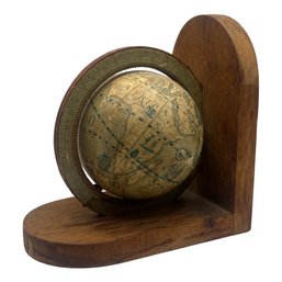 Desktop Explorers Globe: Vintage 6 World Sphere With Climate Ring & Wooden Stand