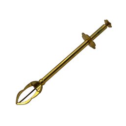 Mid Century Brass Claw-Style Pastry / Sugar Tongs With Floral Guards