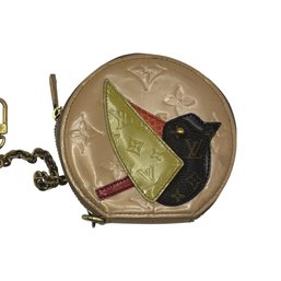 Louis Vuitton Vernis Bird Coin Purse W/ Chain & Key Clip:  Whimsical Limited-Style Accessory