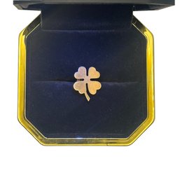 Lucky You: 14K Yellow Gold Four-Leaf Clover Charm Or Pendant