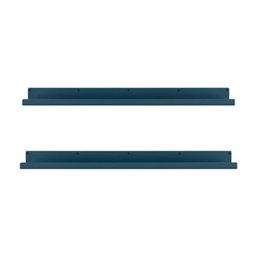 Shelfology Fat Lippie Floating Shelves, Pair  Matte Navy, 48' Wide NEW
