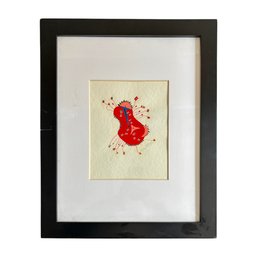 Signed Preston McGovern Abstract Mixed Media Artwork  Framed, 21' X 17'